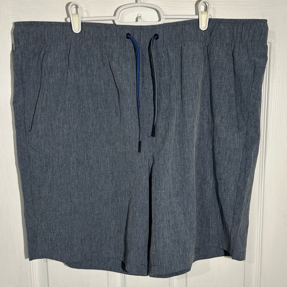 Eddie Bauer Men's XXL UPF 50 Quick Dry Woven Tech Pull-On Shorts Blue/Gray NWT - Picture 1 of 10